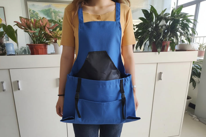 Garden Apron with Oxford Fabric and Cross Back Straps, Adjustable Fit