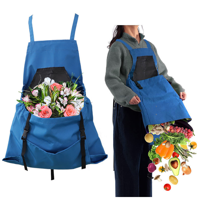 Garden Apron with Oxford Fabric and Cross Back Straps, Adjustable Fit