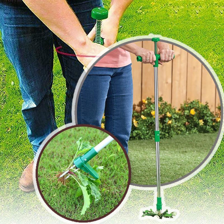 Standing Weed Puller with Triple Steel Claws and Foot Pedal Leverage