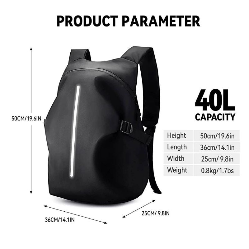 Motorcycle Travel Backpack 1352.56 oz with Helmet Compartment