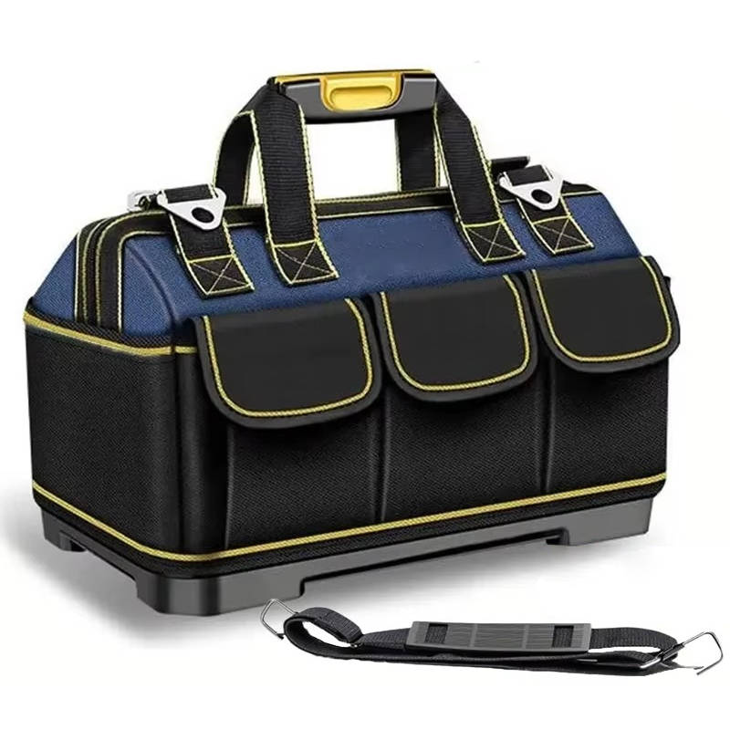 Heavy Duty Tool Bag with Wide Mouth and Waterproof Base