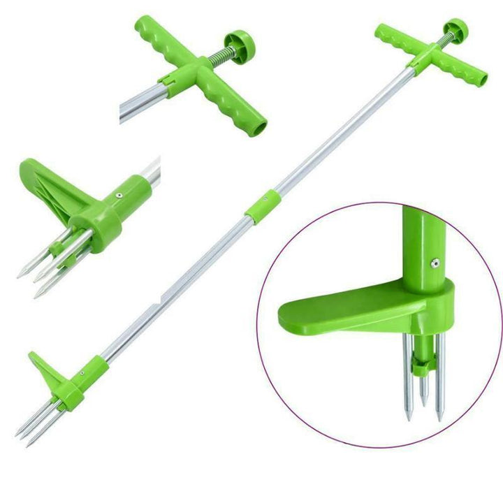 Standing Weed Puller with Triple Steel Claws and Foot Pedal Leverage