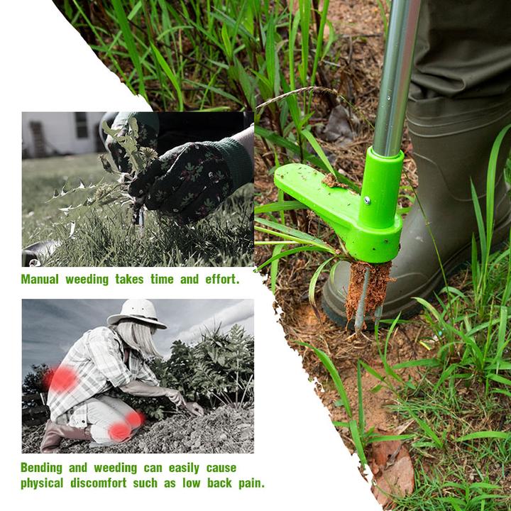 Standing Weed Puller with Triple Steel Claws and Foot Pedal Leverage