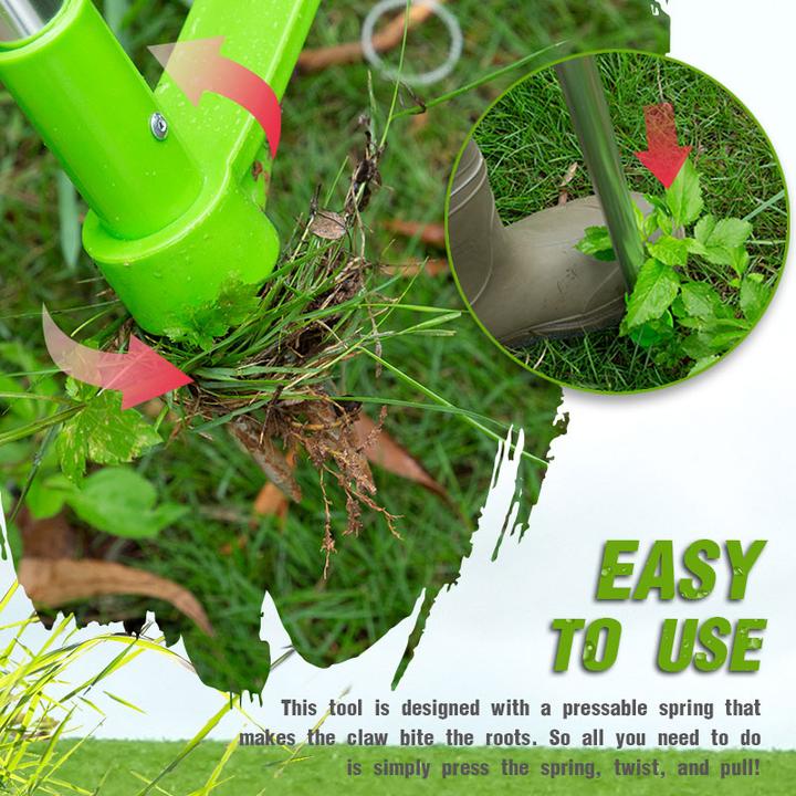 Standing Weed Puller with Triple Steel Claws and Foot Pedal Leverage