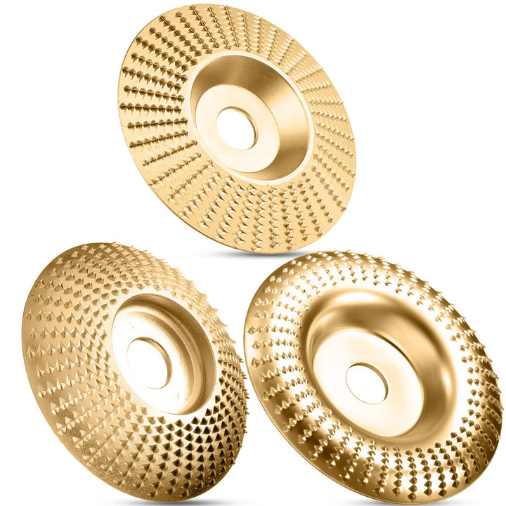 Tungsten Carbide Grinding Wheel Set with Flat, Beveled and Arc Discs for Angle Grinder