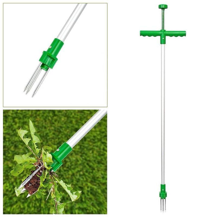 Standing Weed Puller with Triple Steel Claws and Foot Pedal Leverage