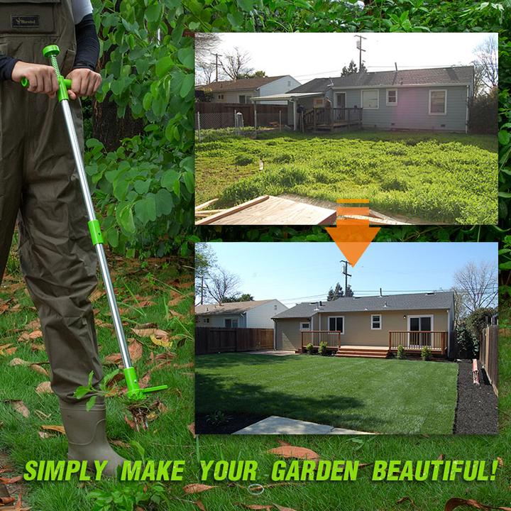 Standing Weed Puller with Triple Steel Claws and Foot Pedal Leverage