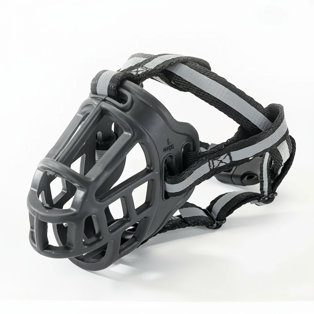 Breathable Mesh Dog Muzzle with Adjustable Straps, 6 Sizes for 10-130lb Dogs