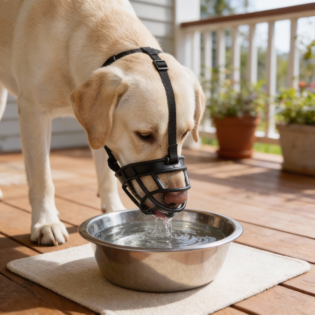 Breathable Mesh Dog Muzzle with Adjustable Straps, 6 Sizes for 10-130lb Dogs