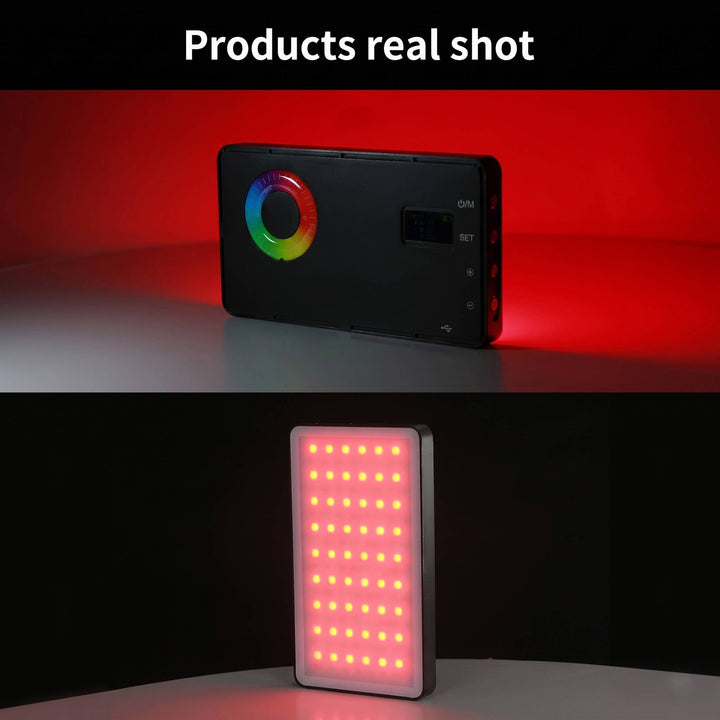 USB Rechargeable RGB Photography Light, Portable Camera Selfie Light for Live Streaming Vlogging with Color Changing Modes