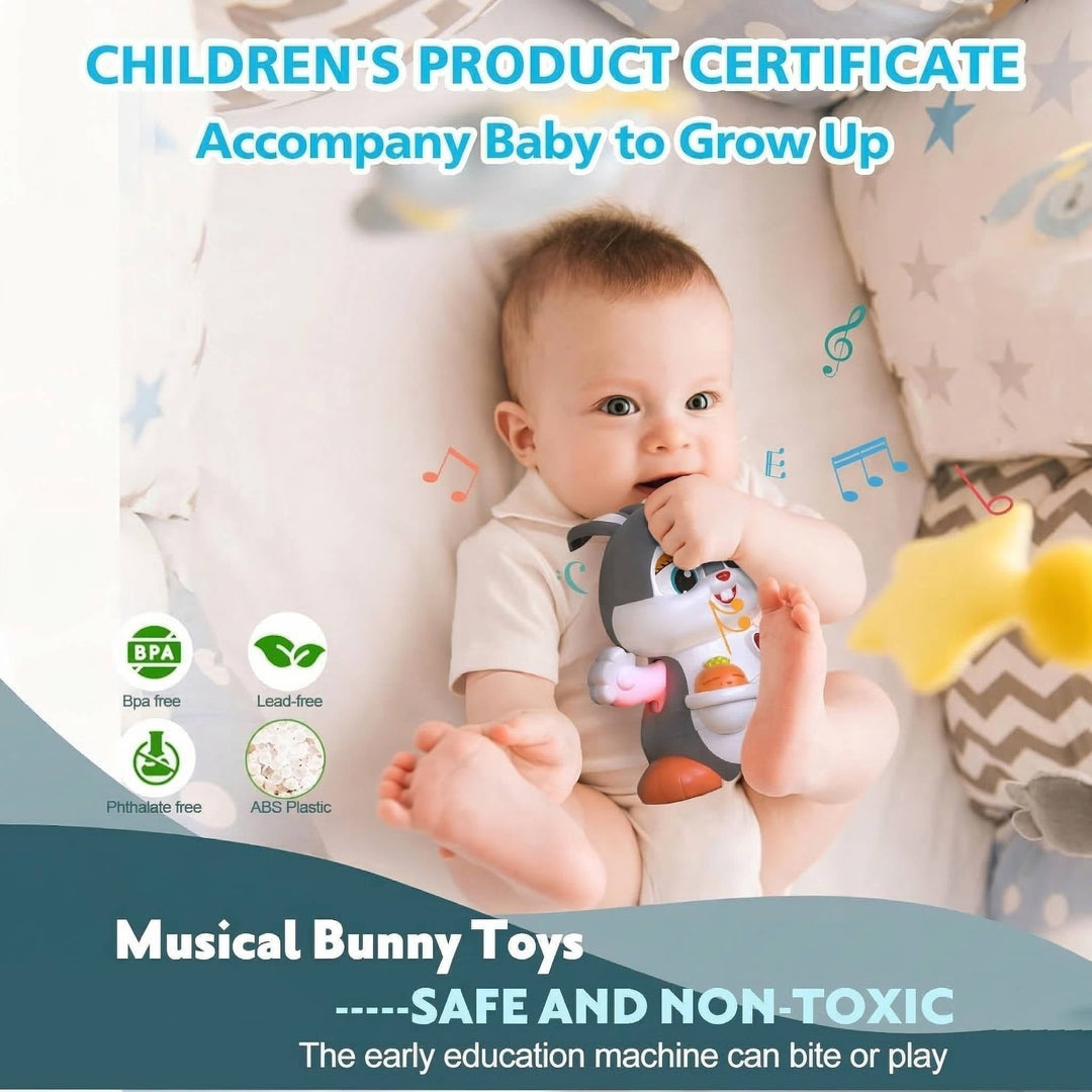 Easter Bunny Musical Toy for 1 and up Year Old, Baby Crawling Toy for 6 12 Months, Easter Gifts for Baby Girls and Boys