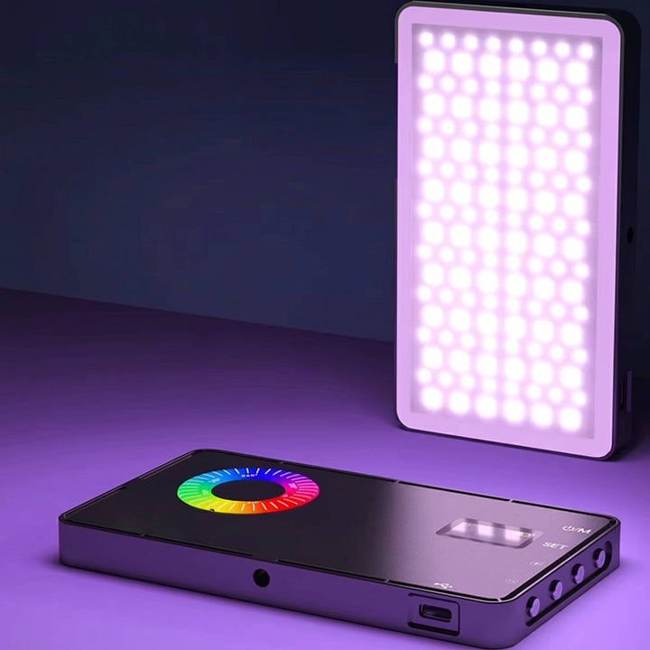 USB Rechargeable RGB Photography Light, Portable Camera Selfie Light for Live Streaming Vlogging with Color Changing Modes