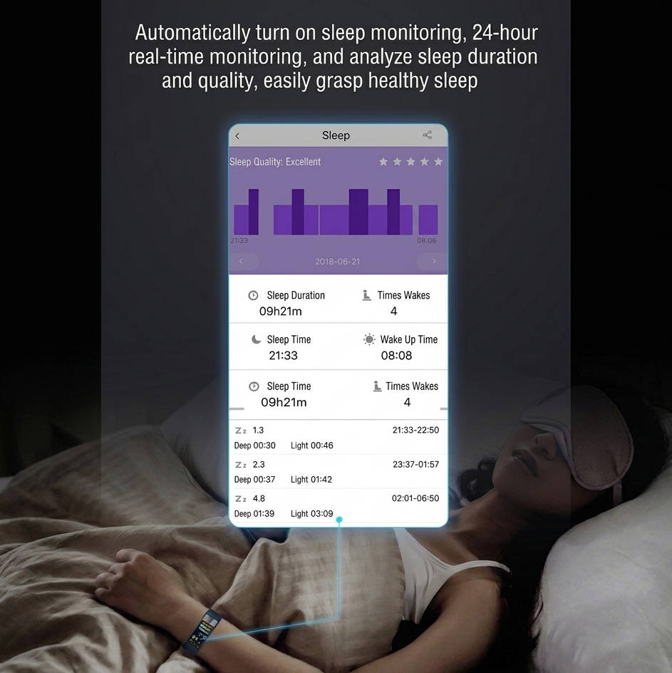 Smart Fitness Watch with Sleep Tracking, Activity Monitoring and Smart Notifications