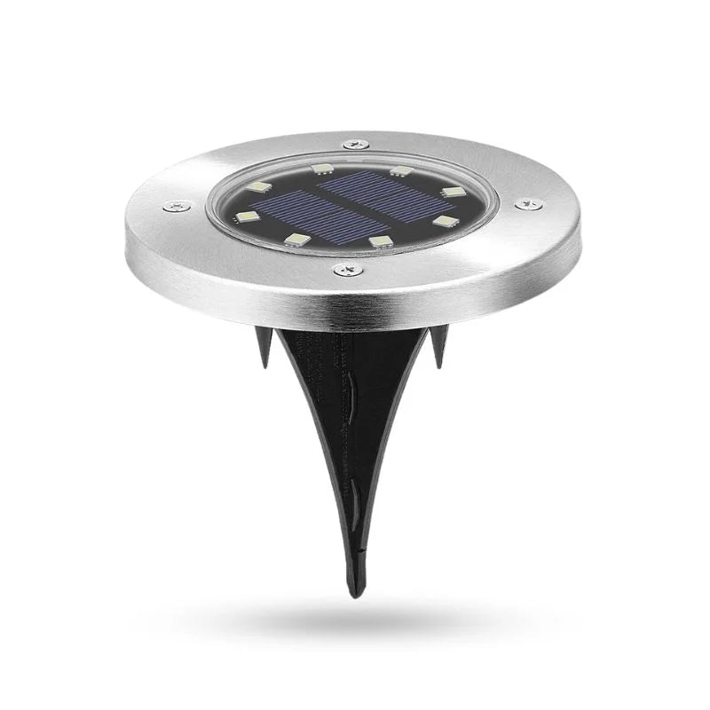 Solar Path Lights with Warm White LED and Rechargeable Battery, Stake or Surface Mount