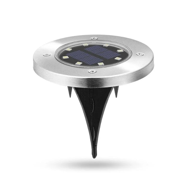 Solar Path Lights with Warm White LED and Rechargeable Battery, Stake or Surface Mount