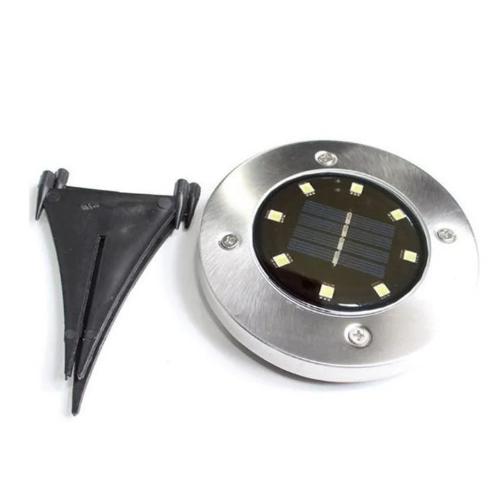 Solar Path Lights with Warm White LED and Rechargeable Battery, Stake or Surface Mount