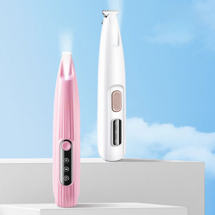 Cordless Pet Trimmer with Rounded Blade Tips and Detachable Head for Paws, Ears, Face