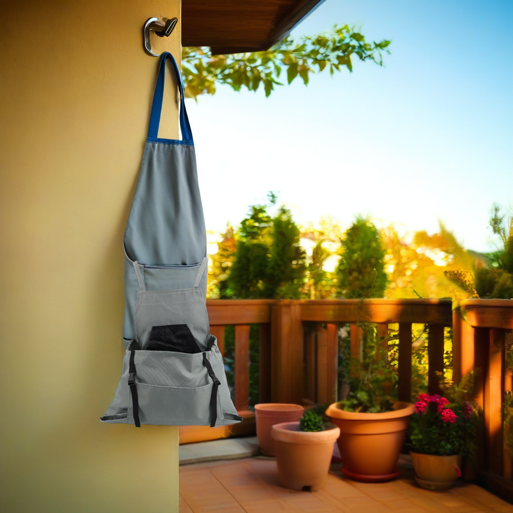 Garden Apron with Oxford Fabric and Cross Back Straps, Adjustable Fit