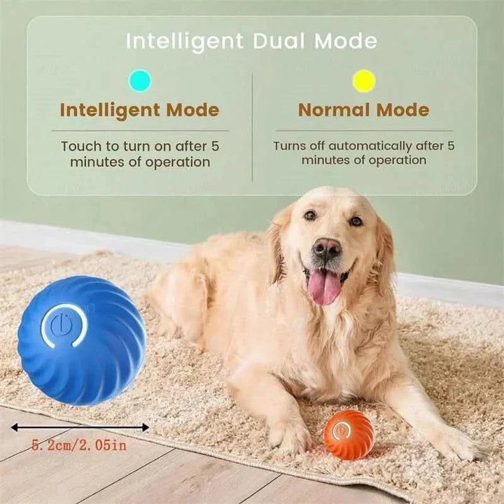 Automatic Moving Dog Ball with Rubber Exterior and 180-Minute Runtime