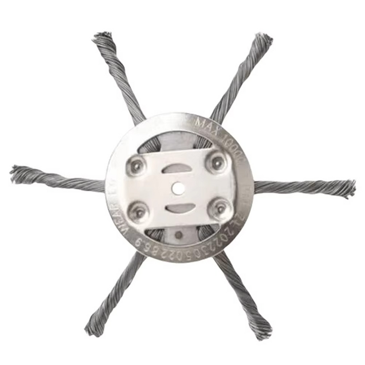 Wire Brush Trimmer Head for Weeds, Moss and Rust Removal