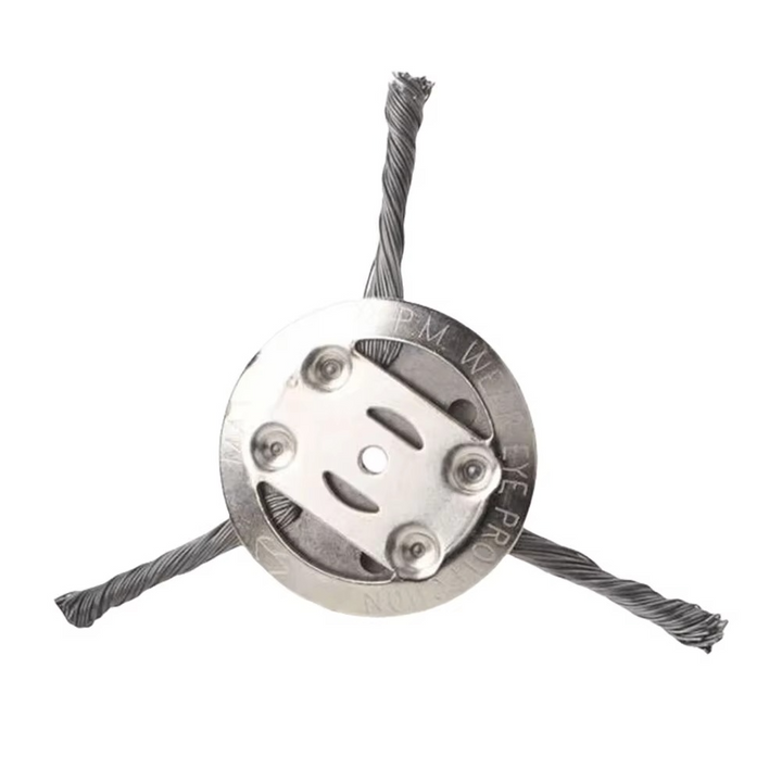 Wire Brush Trimmer Head for Weeds, Moss and Rust Removal