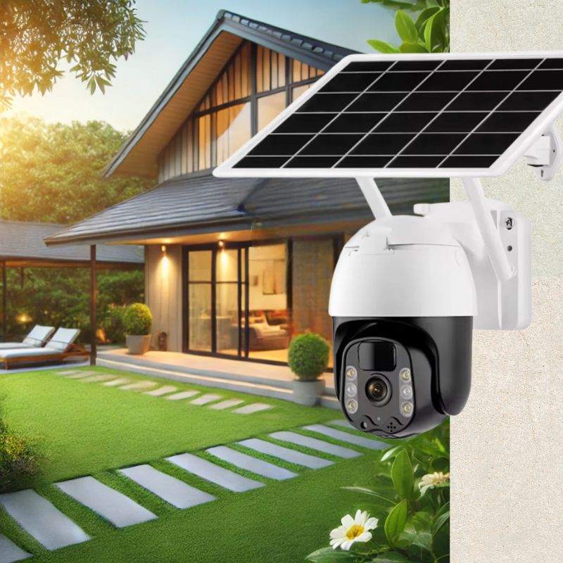 2K Solar-Powered WIFI PTZ Camera with Auto-Tracking and Night Vision