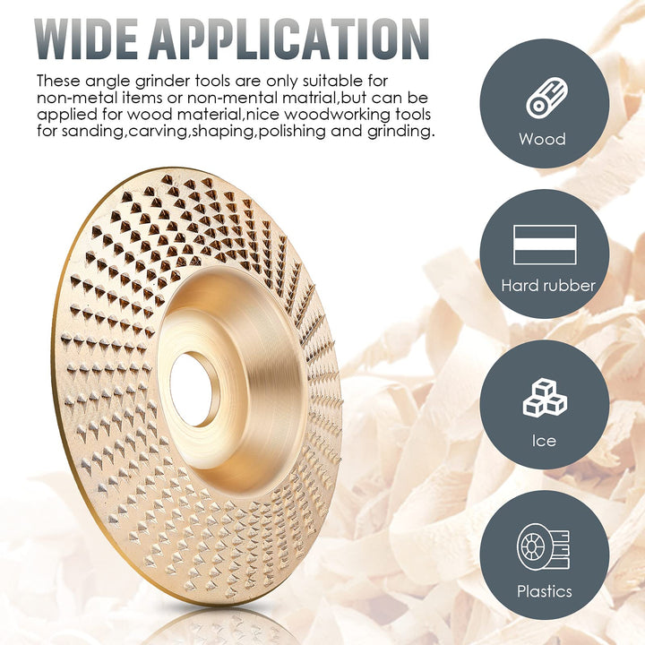 Tungsten Carbide Grinding Wheel Set with Flat, Beveled and Arc Discs for Angle Grinder