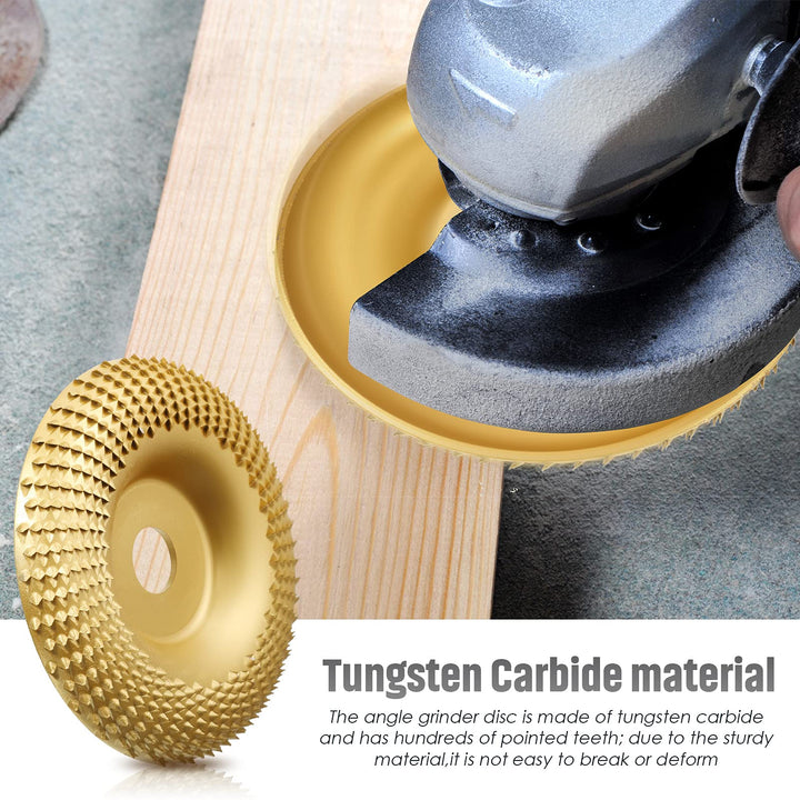 Tungsten Carbide Grinding Wheel Set with Flat, Beveled and Arc Discs for Angle Grinder