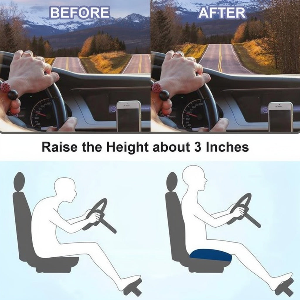 Booster Seat Cushion for Adults Driving and Passenger Use