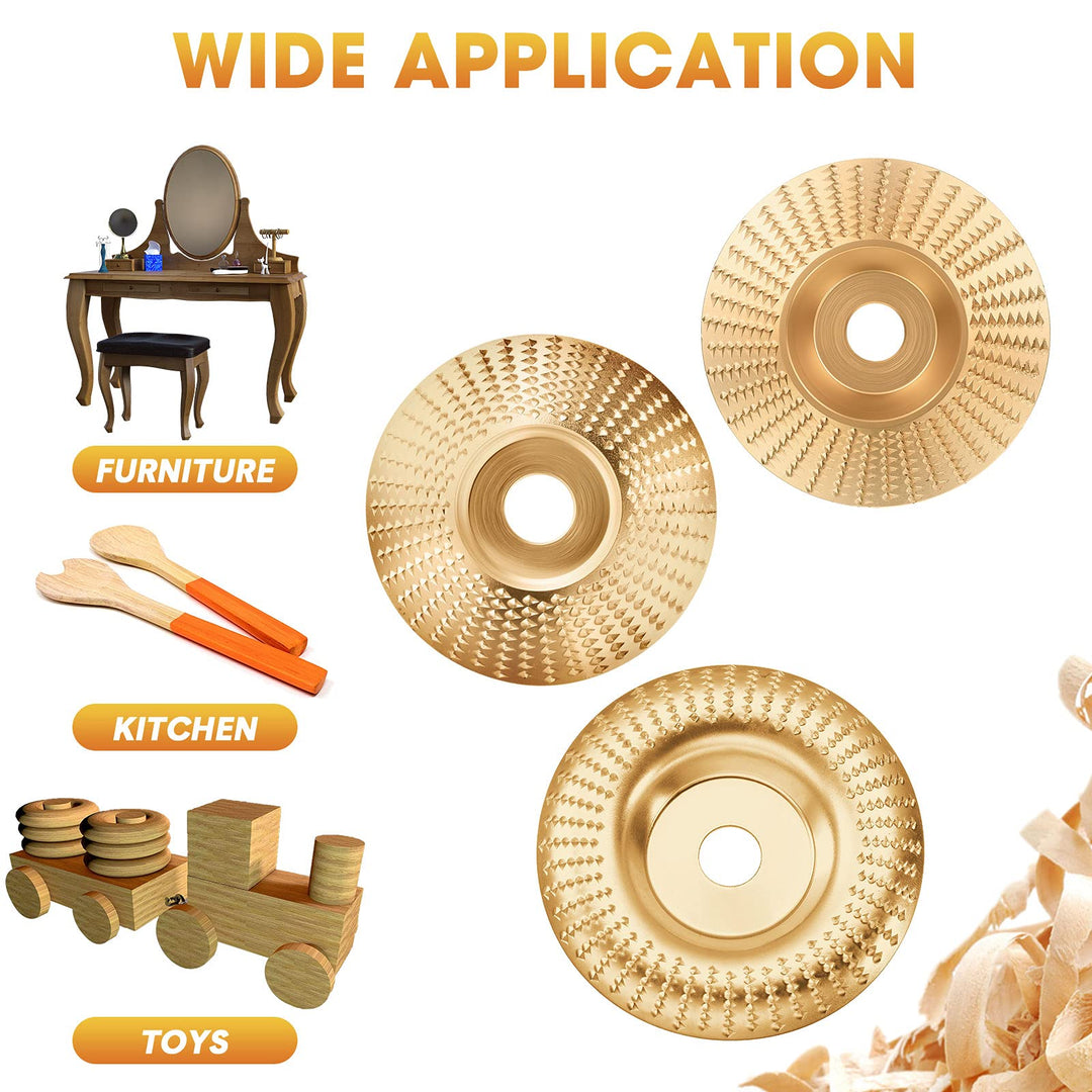 Tungsten Carbide Grinding Wheel Set with Flat, Beveled and Arc Discs for Angle Grinder