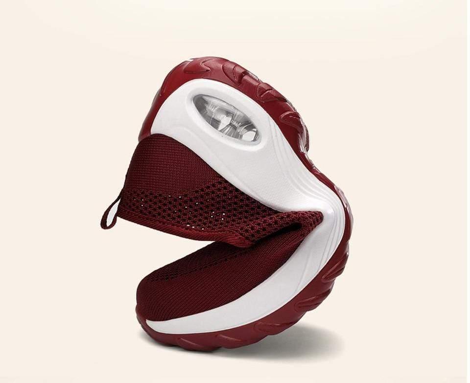 Slip-On Walking Shoes with Cushioned Sole and Arch Support, Padded Ankle Collar