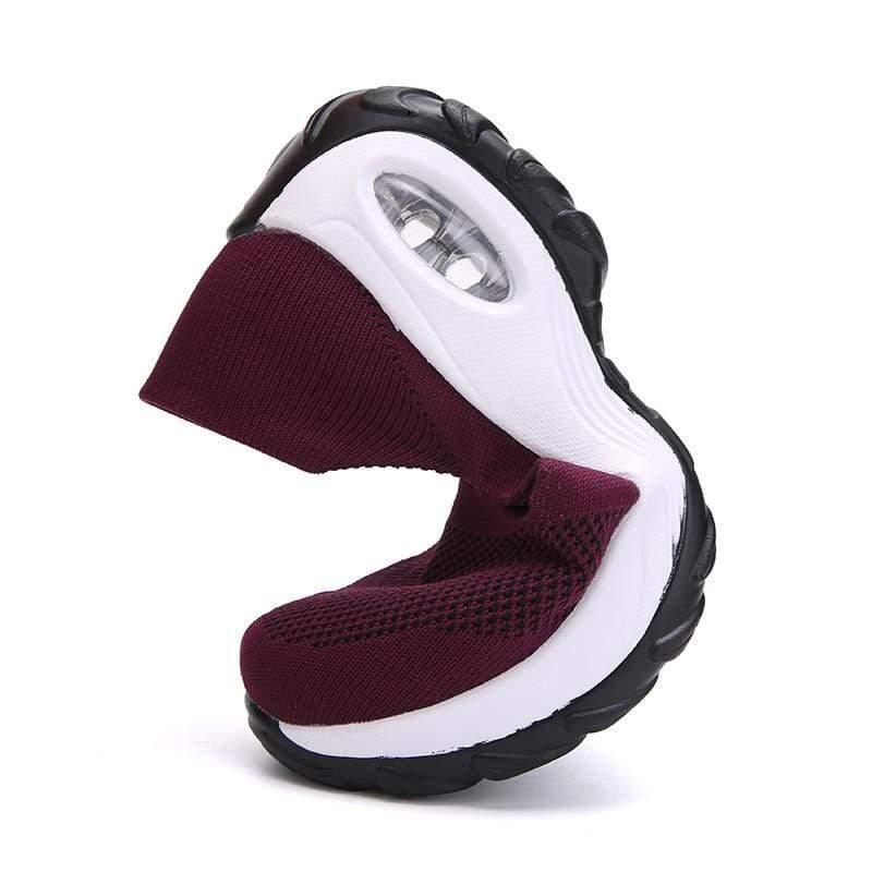 Slip-On Walking Shoes with Cushioned Sole and Arch Support, Padded Ankle Collar