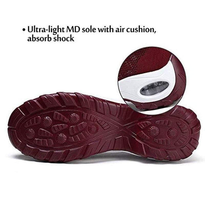 Slip-On Walking Shoes with Cushioned Sole and Arch Support, Padded Ankle Collar