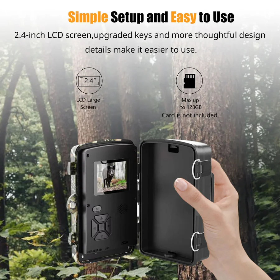 1080P Night Vision Trail Camera with Motion Detection