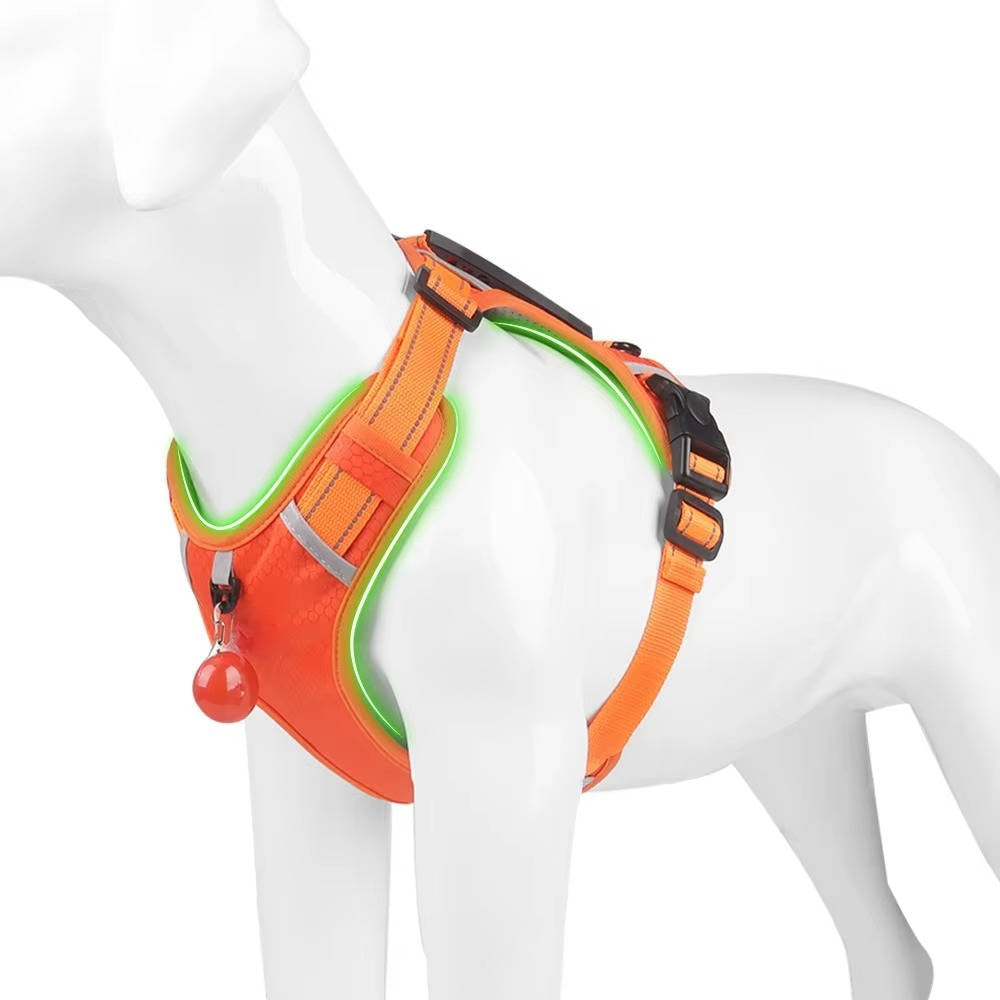 Adjustable Reflective No Pull Dog Harness, Breathable Mesh Saddle Harness for Small to Medium Dogs and Cats