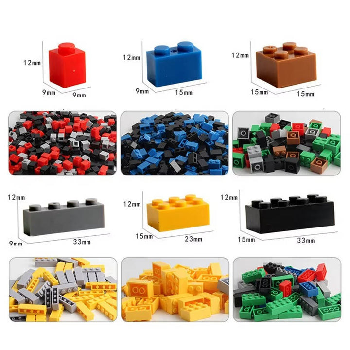 Building Blocks 1000 PCS Bulk Set Classic Bricks Toy for Kids Ages 6 and up