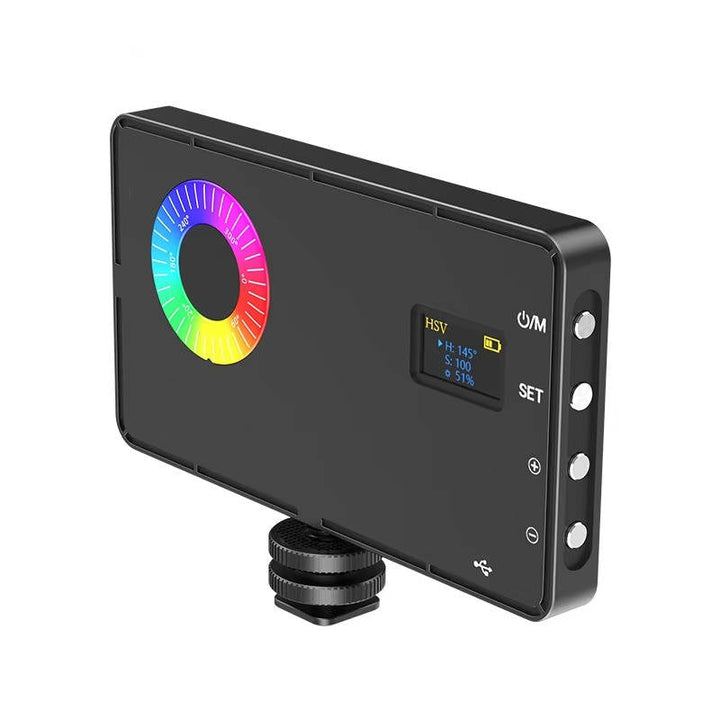 USB Rechargeable RGB Photography Light, Portable Camera Selfie Light for Live Streaming Vlogging with Color Changing Modes