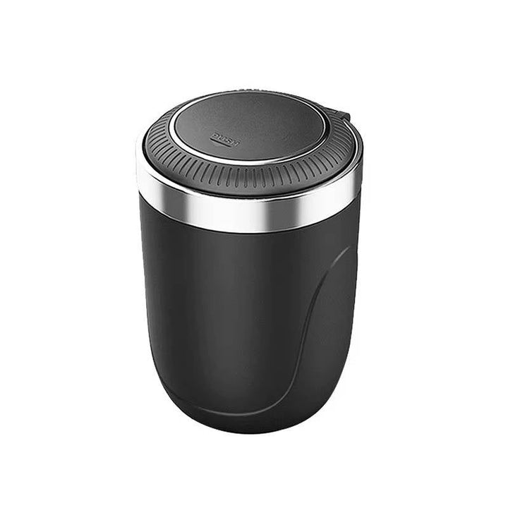 Smokeless Car Ashtray with Lid Led Light, Cup Holder Size, Portable, Auto Open, Odor Free