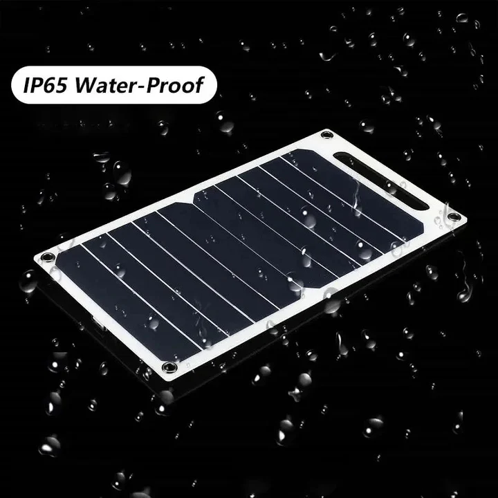Waterproof Solar Panel with Portable USB Battery