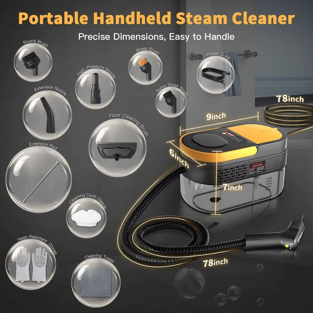 Portable Steam Cleaner for Home, Dirt, Grease, Grout, Tile, Floor, Car