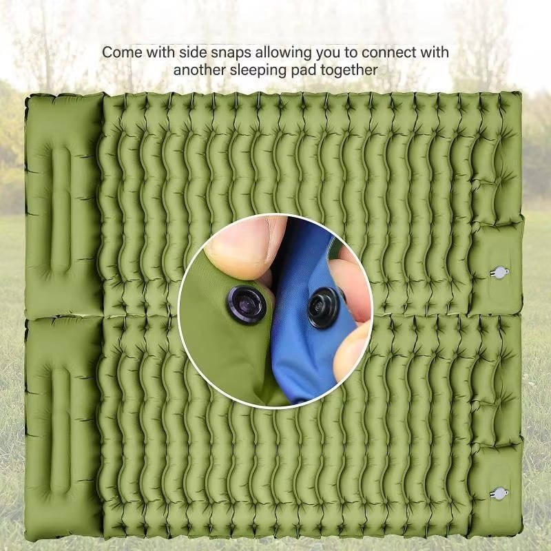 Ultralight Inflatable Sleeping Pad for Camping with Pillow Built in