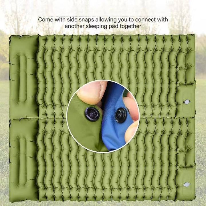 Ultralight Inflatable Sleeping Pad for Camping with Pillow Built in