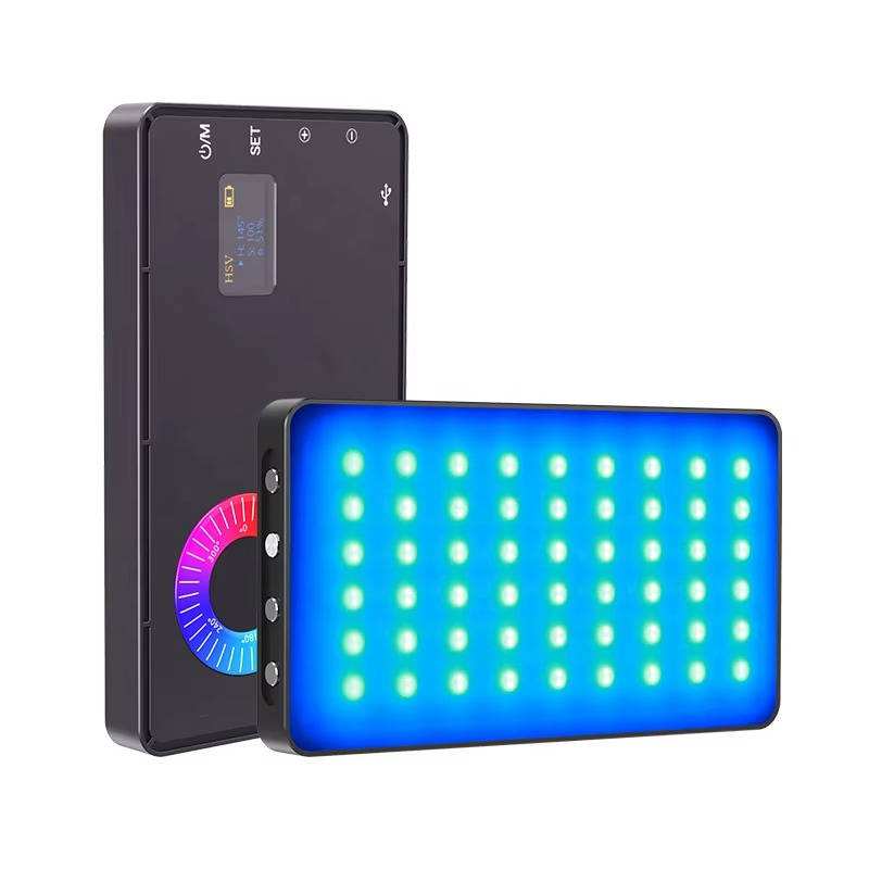 USB Rechargeable RGB Photography Light, Portable Camera Selfie Light for Live Streaming Vlogging with Color Changing Modes