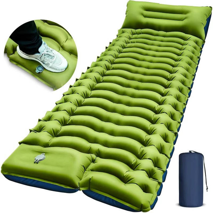 Ultralight Inflatable Sleeping Pad for Camping with Pillow Built in