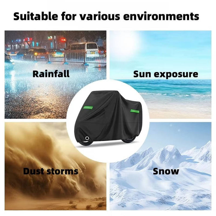 Waterproof Universal Motorcycle Cover for Outdoor Use, Dustproof, Sun Protection