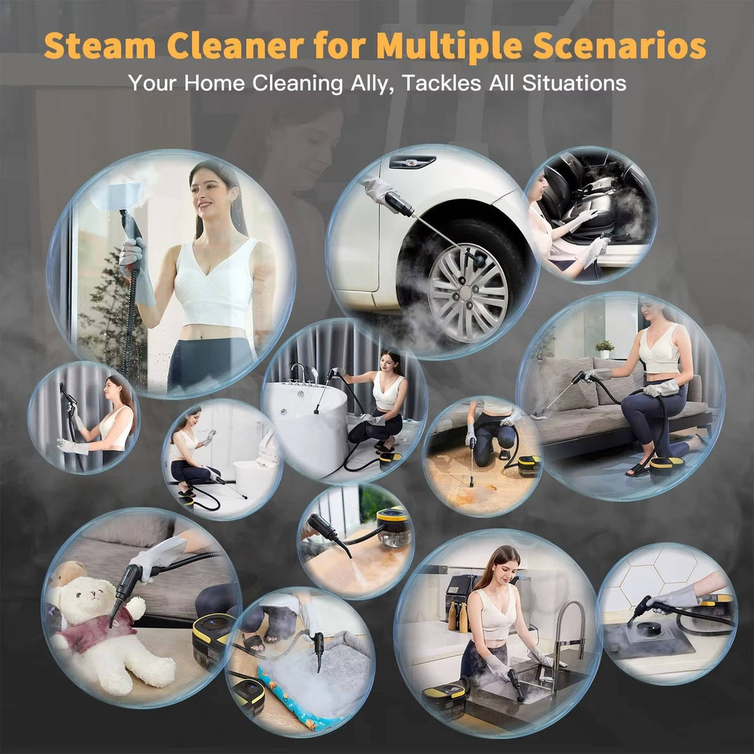 Portable Steam Cleaner for Home, Dirt, Grease, Grout, Tile, Floor, Car