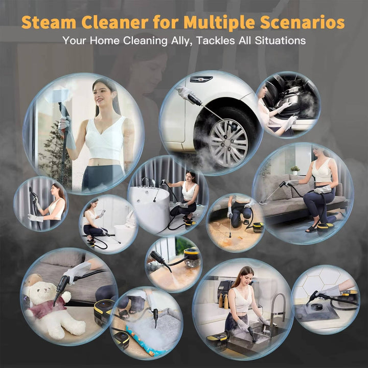 Portable Steam Cleaner for Home, Dirt, Grease, Grout, Tile, Floor, Car