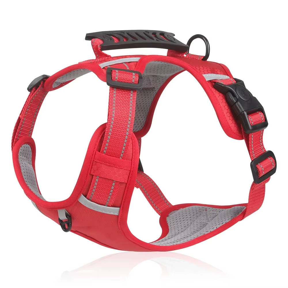Adjustable Reflective No Pull Dog Harness, Breathable Mesh Saddle Harness for Small to Medium Dogs and Cats