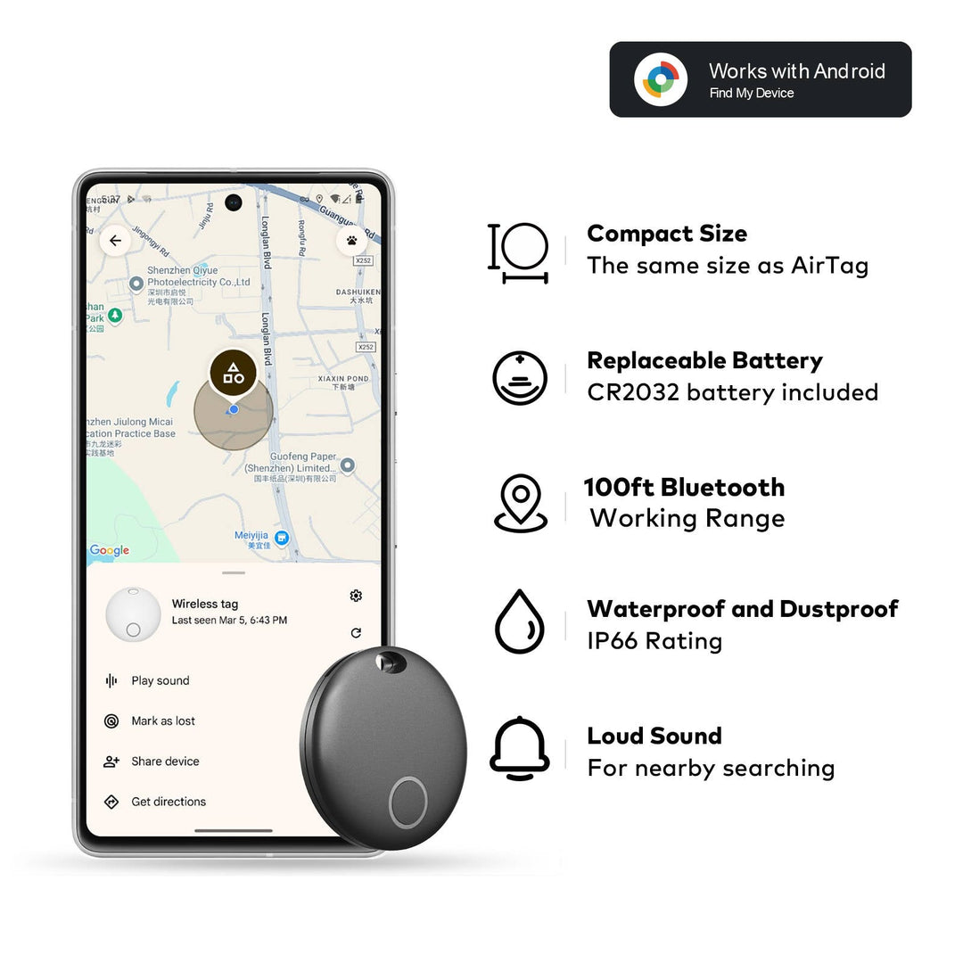 Seniors GPS Tracker, Waterproof GPS Tracking Device with Live Location Updates for Elderly Safety