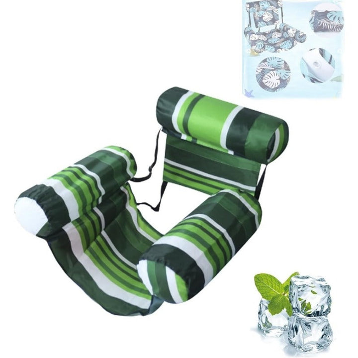 Inflatable Pool Float Chair with Mesh Seat and Adjustable Straps, 250lb Capacity